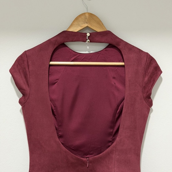 Miss Circle “Jacqueline” Backless Mini Dress in Burgundy — Size M - Picture 4 of 14